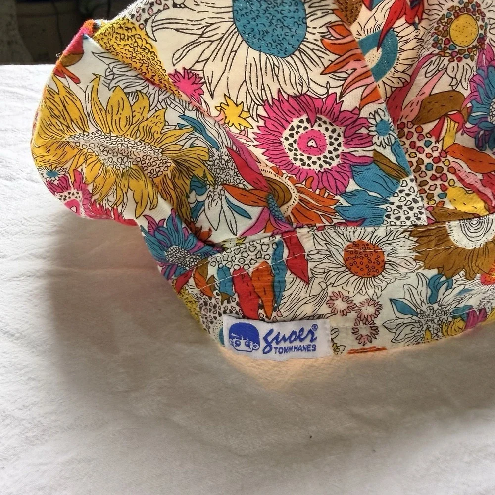 Tomm Hanes bouffant scrub cap Floral Print, Adjustable Sizing Surgery Hat Doctor